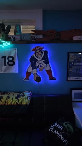 Customer photo review of New England Patriots Throwback "1961 Pat Patriot" 3D Vintage Metal Wall Art
