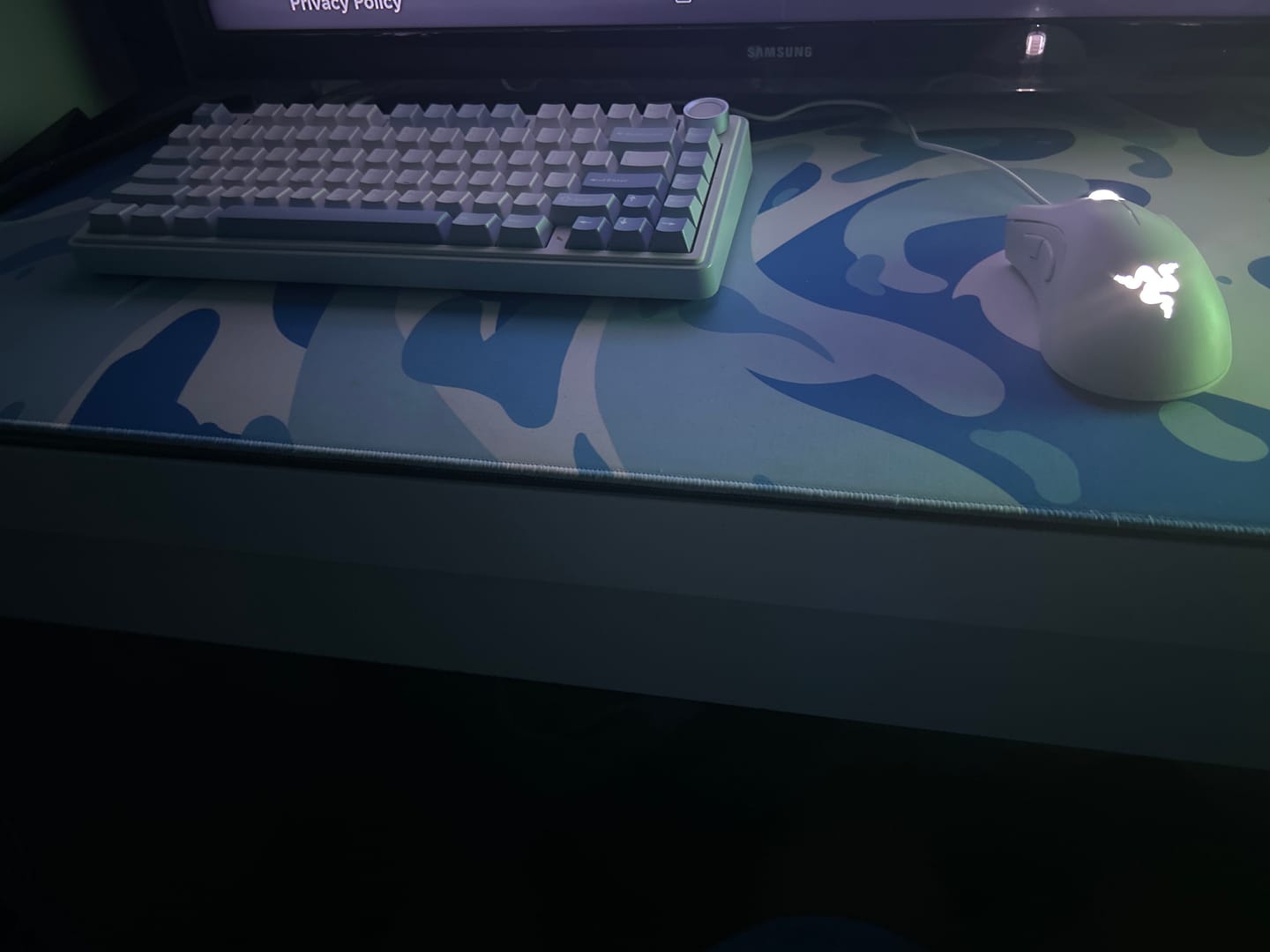 Customer photo review of Icy Cyan Swirl Mousepad