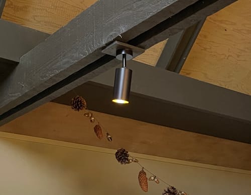 Customer photo review of Minimalist Adjustable Single Cylinder Ceiling Spotlight