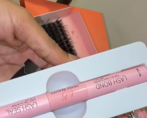 Customer photo review of Lash Bond & Seal - Black 10ml