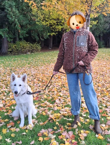 Customer photo review of Tacti Luxe Dog Leash - Chocolate