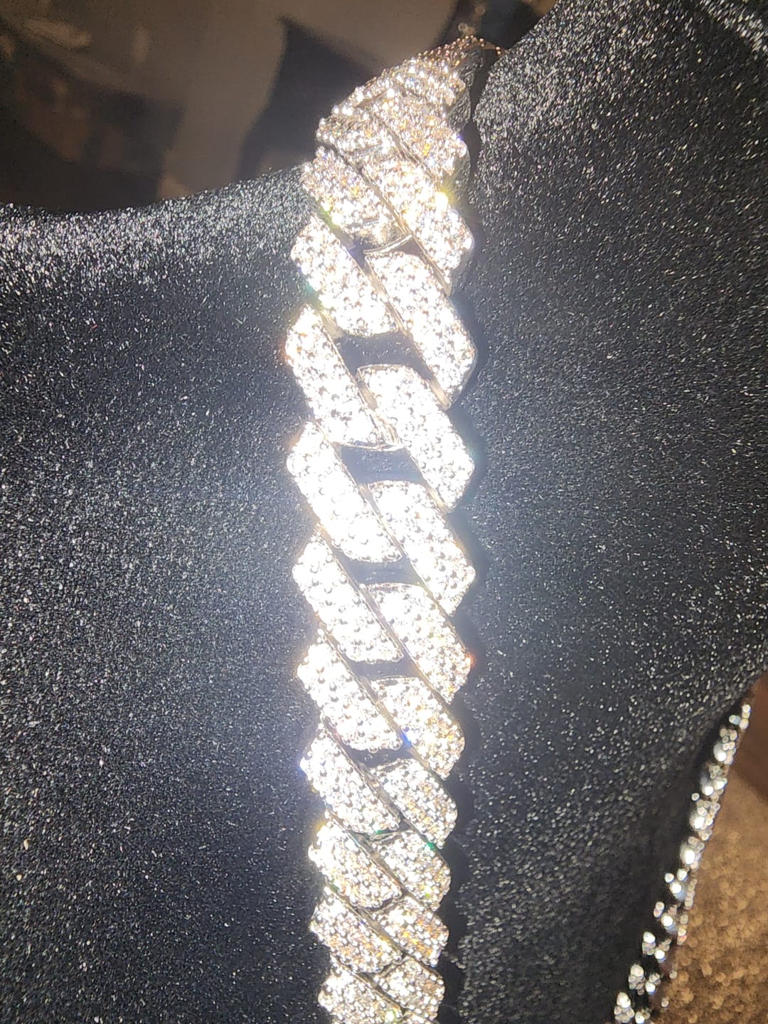 Customer photo review of 14mm Monaco Chain - White Gold