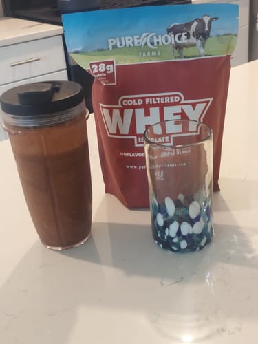 Customer photo review of Whey Protein Isolate Unflavored