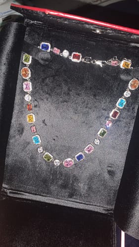 Customer photo review of Purely Gems Solstice Necklace (No Motifs/Crosses)