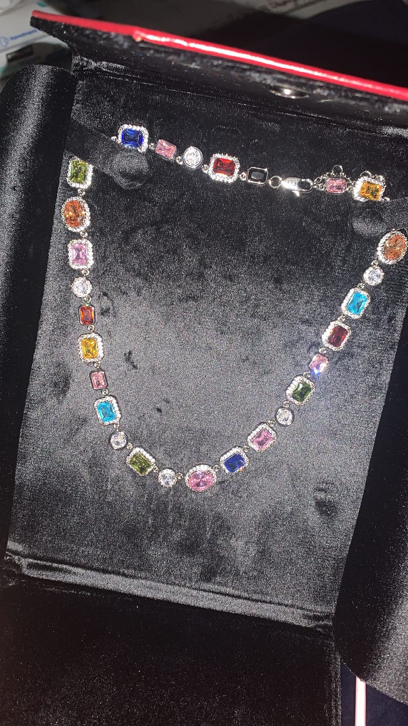 Customer photo review of Purely Gems Solstice Necklace (No Motifs/Crosses)