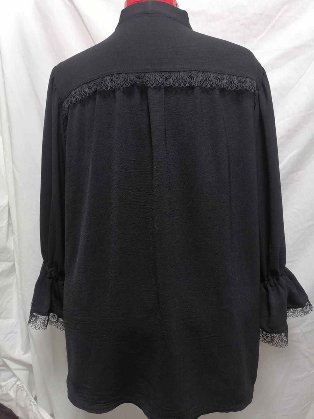 Customer photo review of Plain Italian Stretch Crepe Polyester Fabric