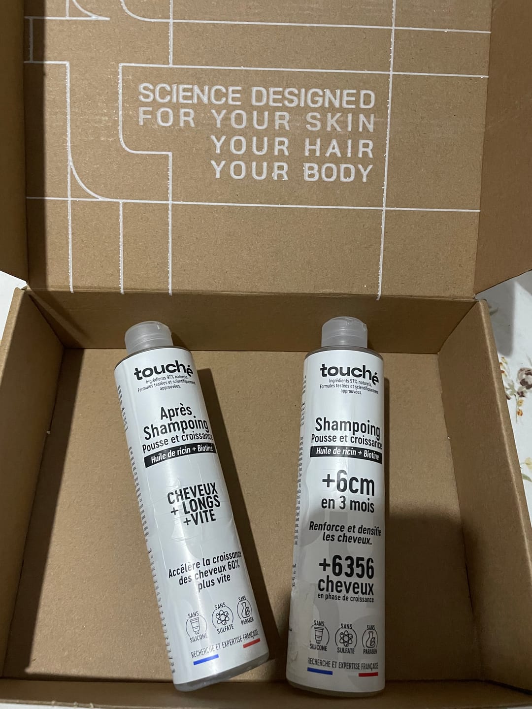 Customer photo review of Pack shampooing et après-shampooing pousse et croissance