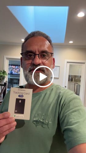Customer video review of SPOTMINDERS. Tracking Card PRO