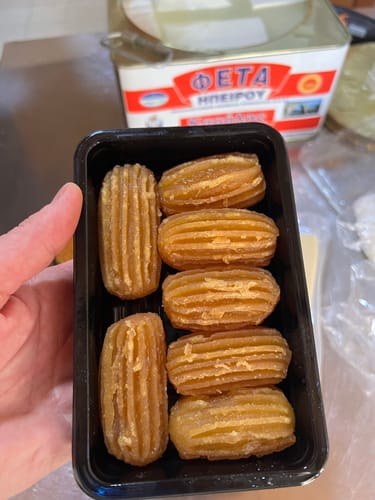 Customer photo review of Traditional Greek Touloumpakia – Syrupy Mini Tulumba Pastries (200g - 7 pcs)