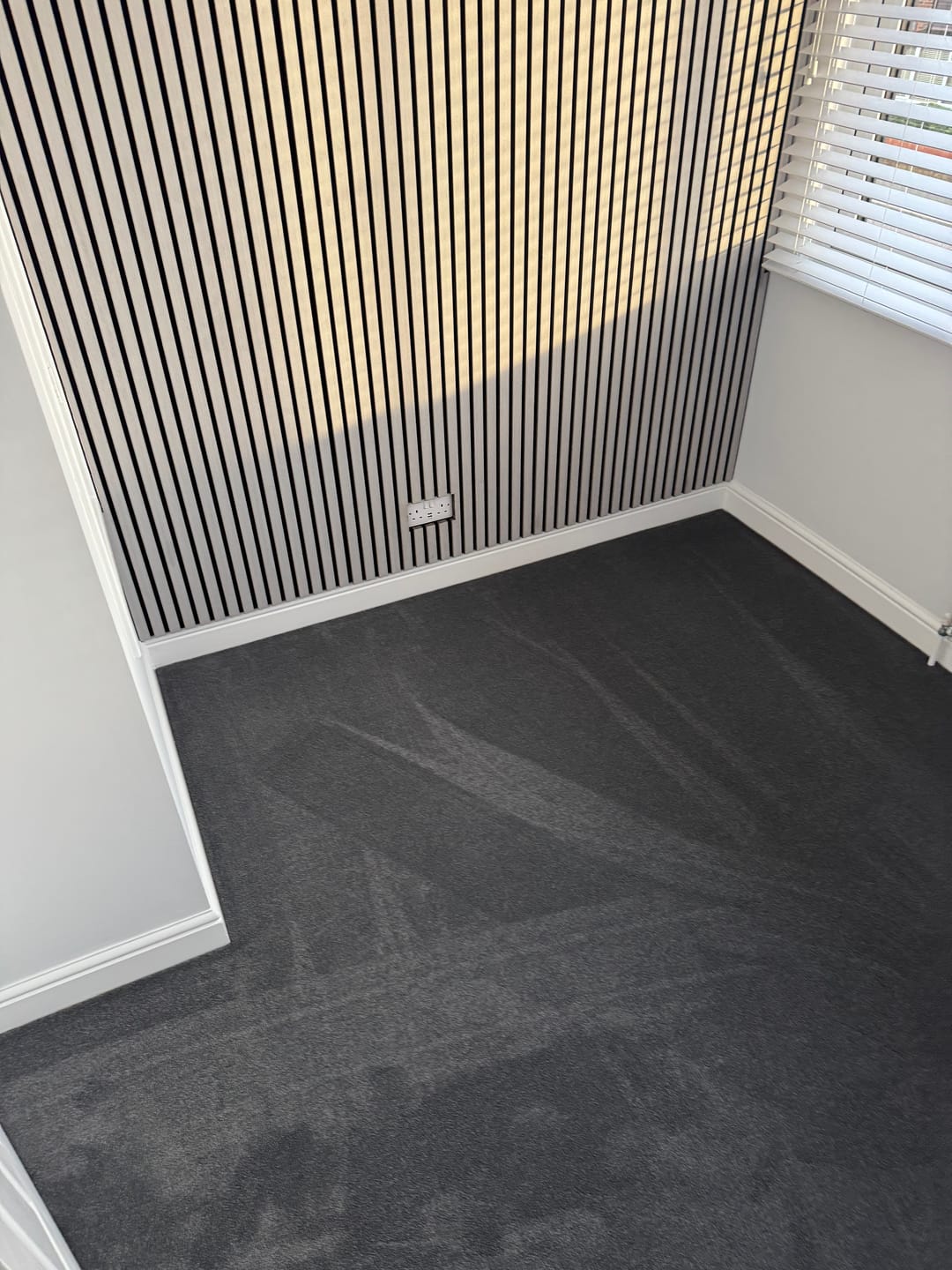 Customer photo review of Acoustic Slat Wall Panel - Grey Oak