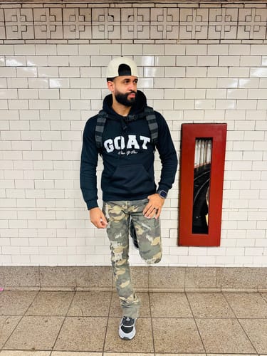Customer photo review of Goat Hoodie (White Logo)