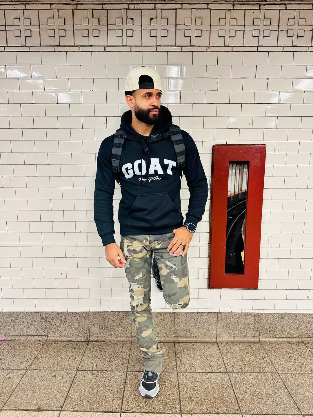 Customer photo review of Goat Hoodie (White Logo)