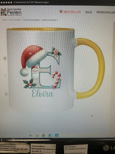 Customer photo review of Tasse Personalisiert - Weihnachtstasse 2