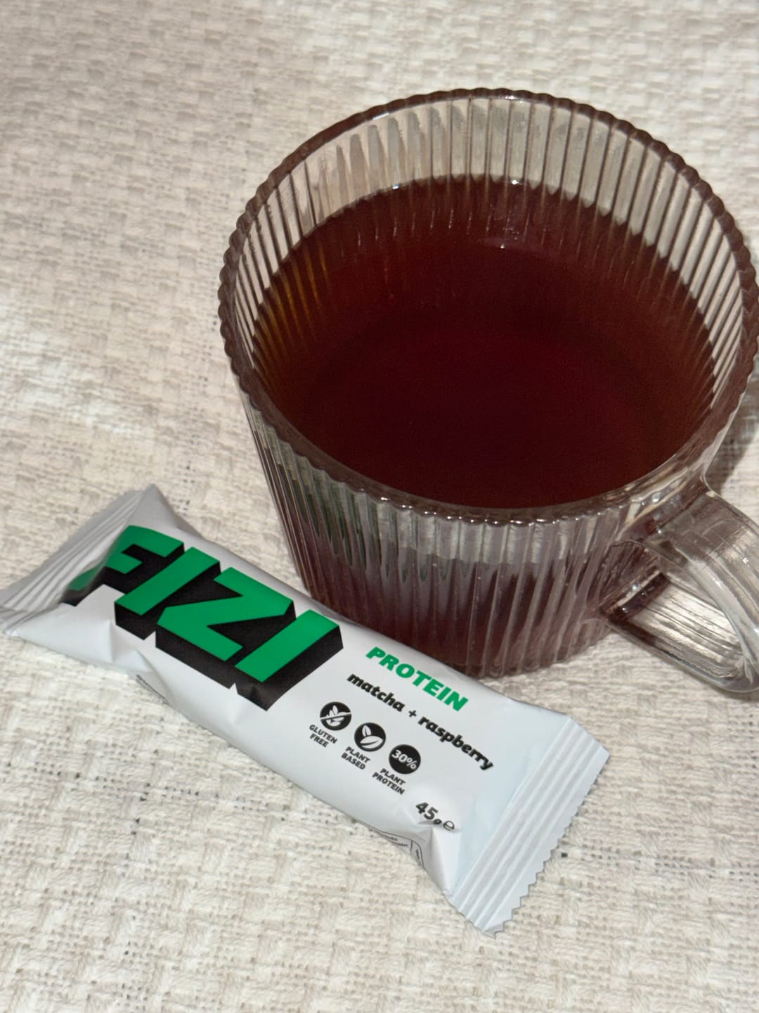 Customer photo review of Matcha + Raspberry