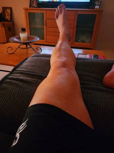 Customer photo review of (PRE-ORDER) Quads of the Gods | Black/White Leg Day Shorts | Stay Shredded