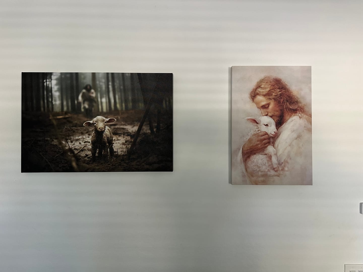 Customer photo review of The Good Shepherd – Jesus with Lamb Wall Art Canvas