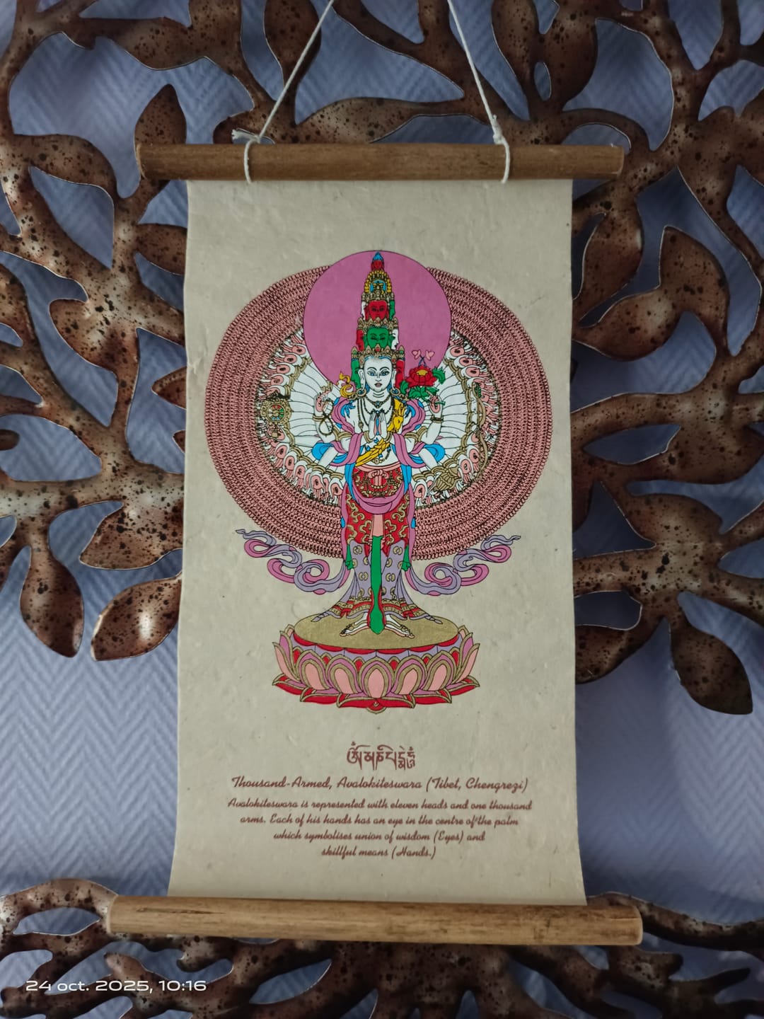 Customer photo review of Thangkas | Bambou & Papier de Riz