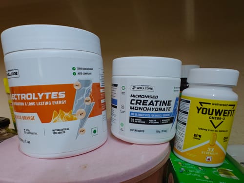 Customer photo review of Wellcore - Electrolytes  - Orange - Zero Sugar Electrolyte Powder