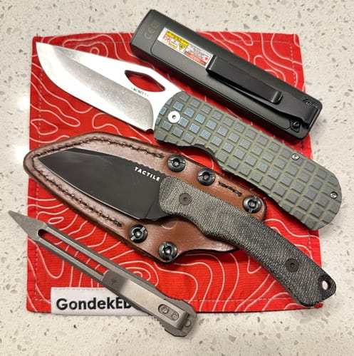 Tripp H. review of Redhawk Fixed Blade – Black Cerakote MagnaCut Reverse Tanto, 3D Contoured Micarta Handles, Leather Sheath – Made in USA image 1 out of 1