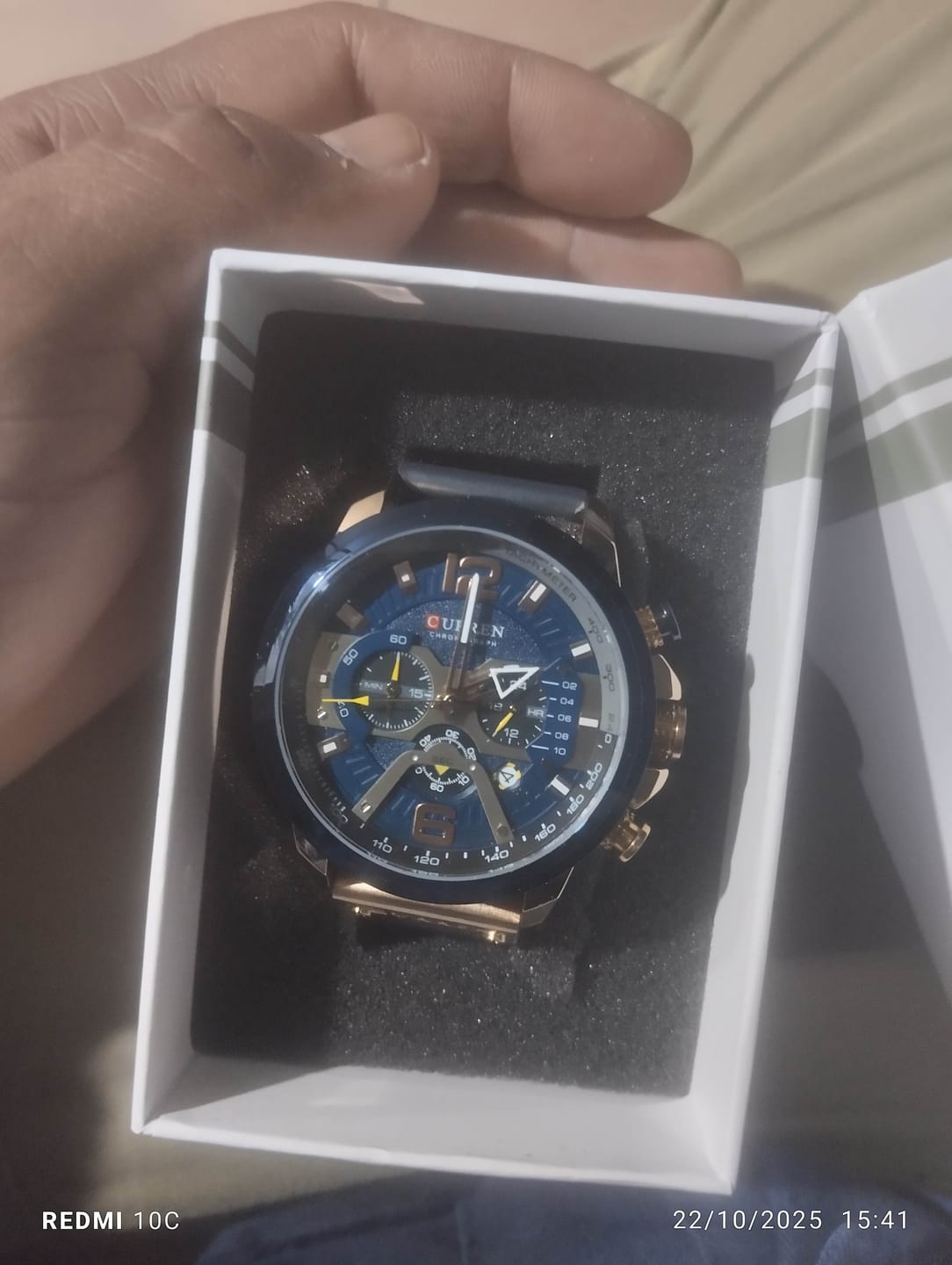 Customer photo review of Curren Galacticos® orologio uomo pelle