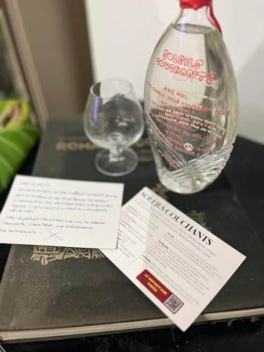 Customer photo review of SOLEILS COUCHANTS - Eau-de-vie de Mirabelle (2020) - Damejeanne Unique 66 Bouteilles