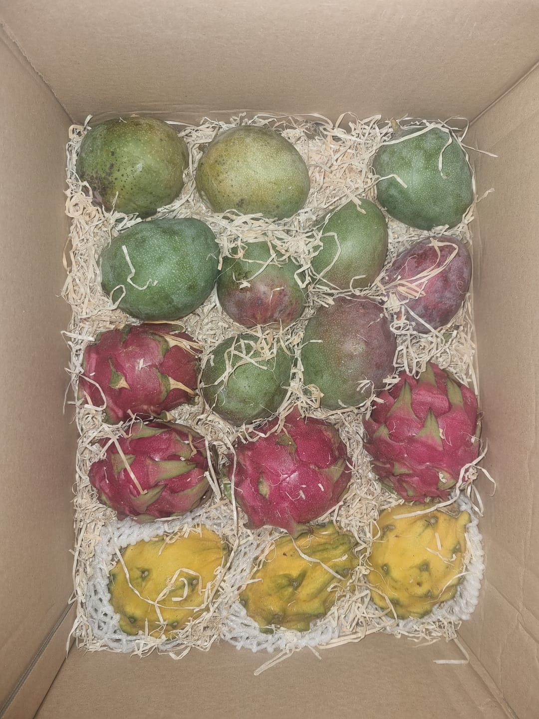 Customer photo review of Drachenfrüchte Mix gelb & rot Box 2kg Aktionswoche %