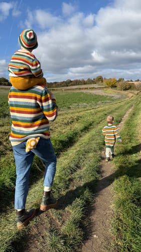 Customer photo review of Rainbow Knitted Unisex Adult Jumper