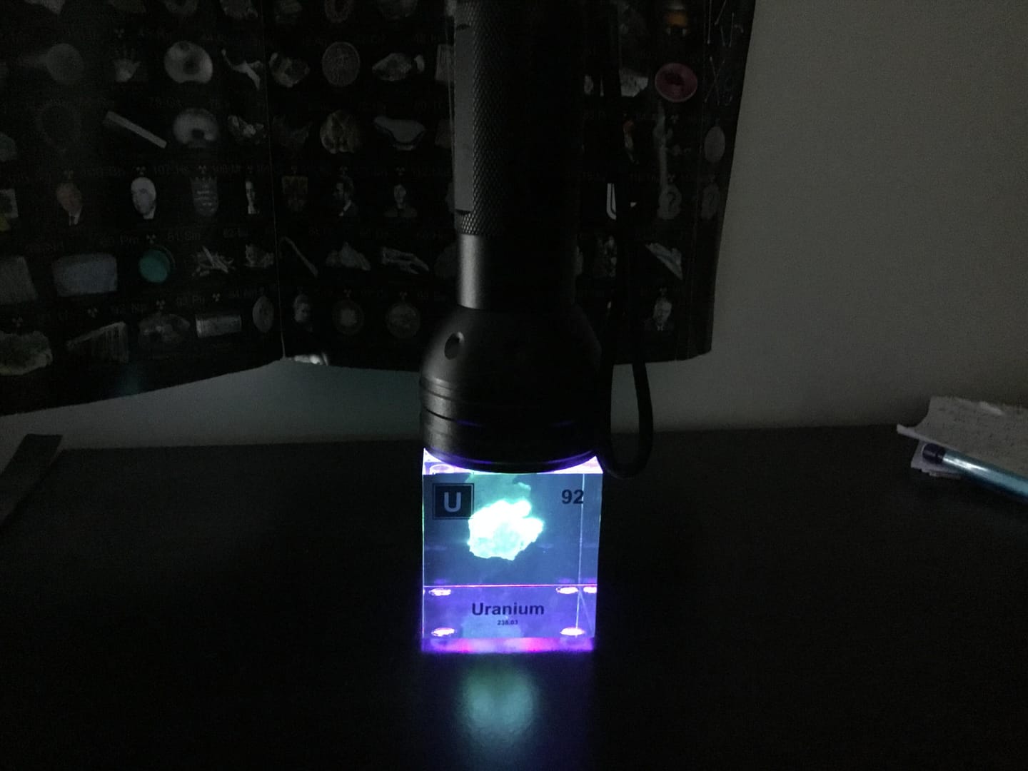 Customer photo review of Uranium Element Cube (2inch Autunite)