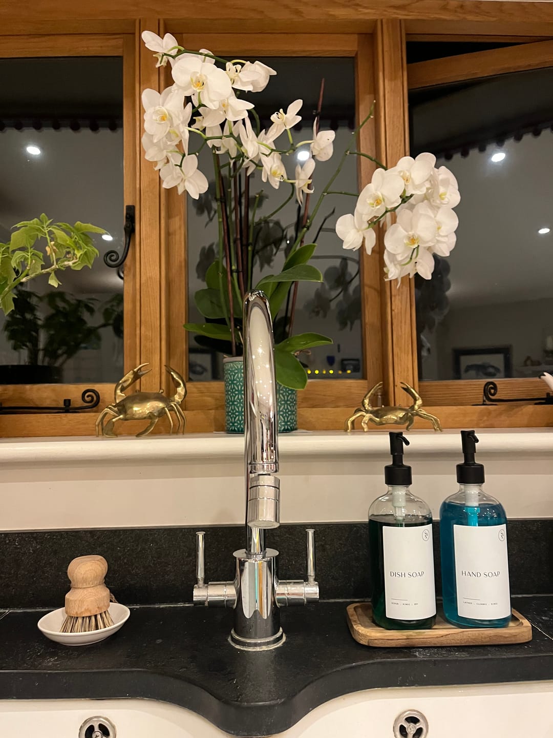Customer photo review of Kitchen Side Clear Glass Dispenser Set