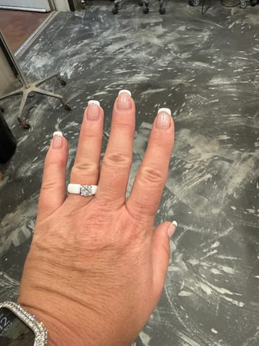 Customer photo review of Silicone Ring – 7mm Round Solitaire CZ | Patented Design - GlowStone Collection