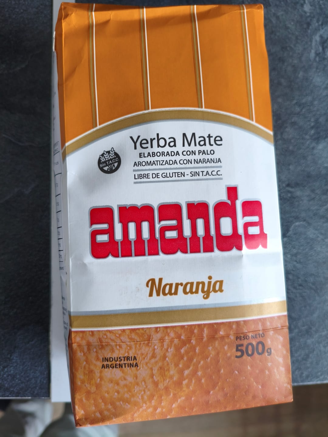 Customer photo review of Amanda Naranja - Yerba Maté Aromatisée à l'Orange Naturelle 500g
