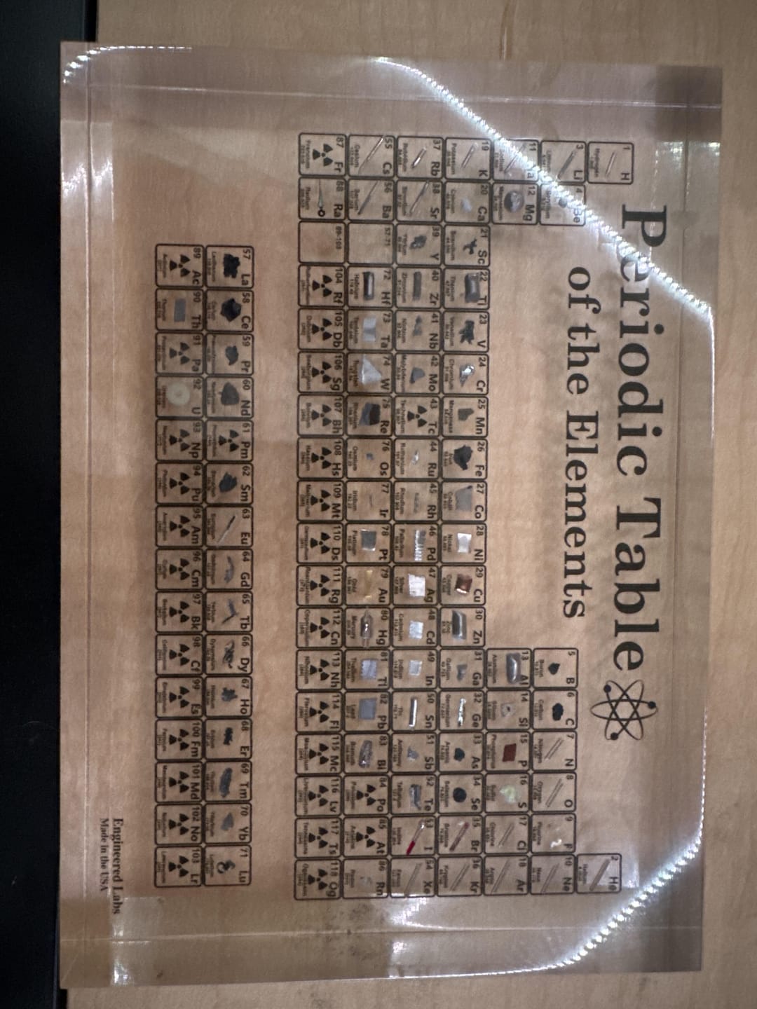 Customer photo review of Heritage Periodic Table: Collector's Edition 85 Elements