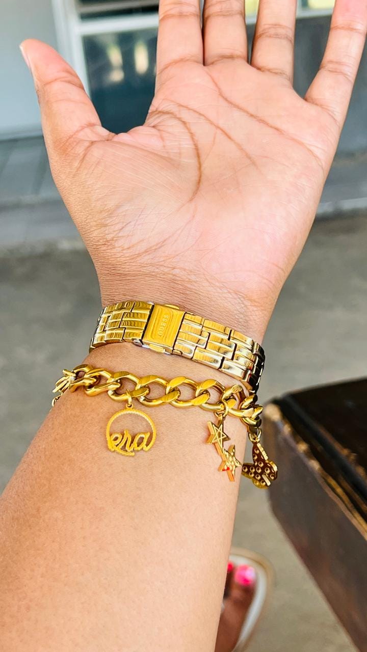Customer photo review of Gold  Era Charm Bracelet