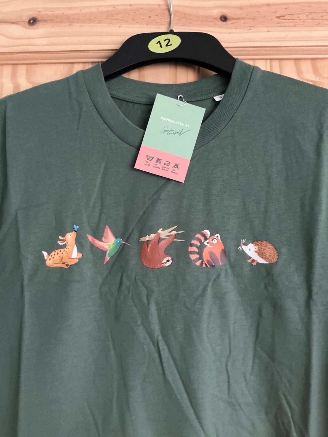 Customer photo review of Tiny troupe T-shirt, row of 5