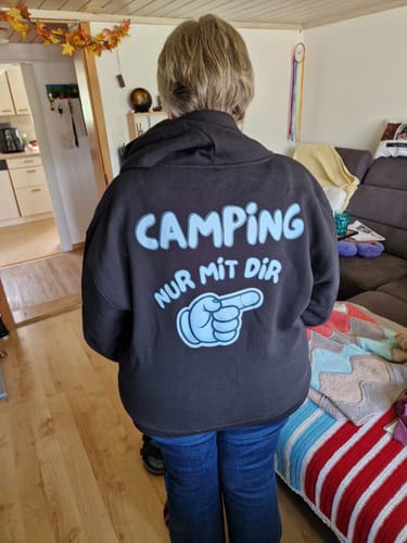 Customer photo review of Nur mit dir rechts Rückendruck | Premium Hoodie unisex