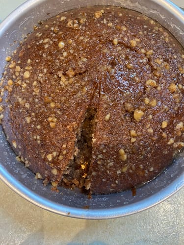 Customer photo review of Traditional Athenian Karidopita – Walnut & Spiced Syrup Cake (1.2kg)