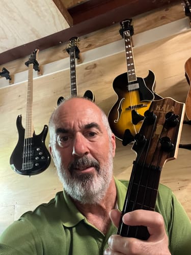 Customer photo review of UBASS-EBY-FL Striped Ebony Fretless Acoustic-Electric U•BASS