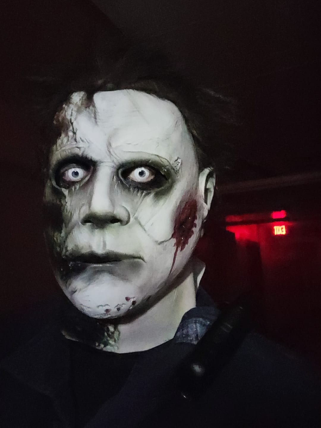 Customer photo review of Halloween Whiteout Prescription Colored Contact Lenses