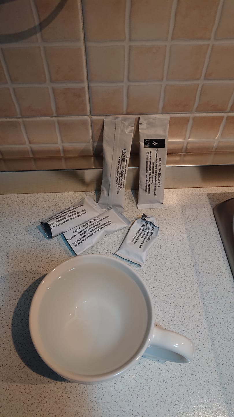 Customer photo review of 120 bustine di Caffè al ginseng  Deca da zuccherare