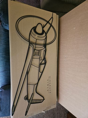 Customer photo review of Your Custom Aircraft Silhouette Metal Wall Art