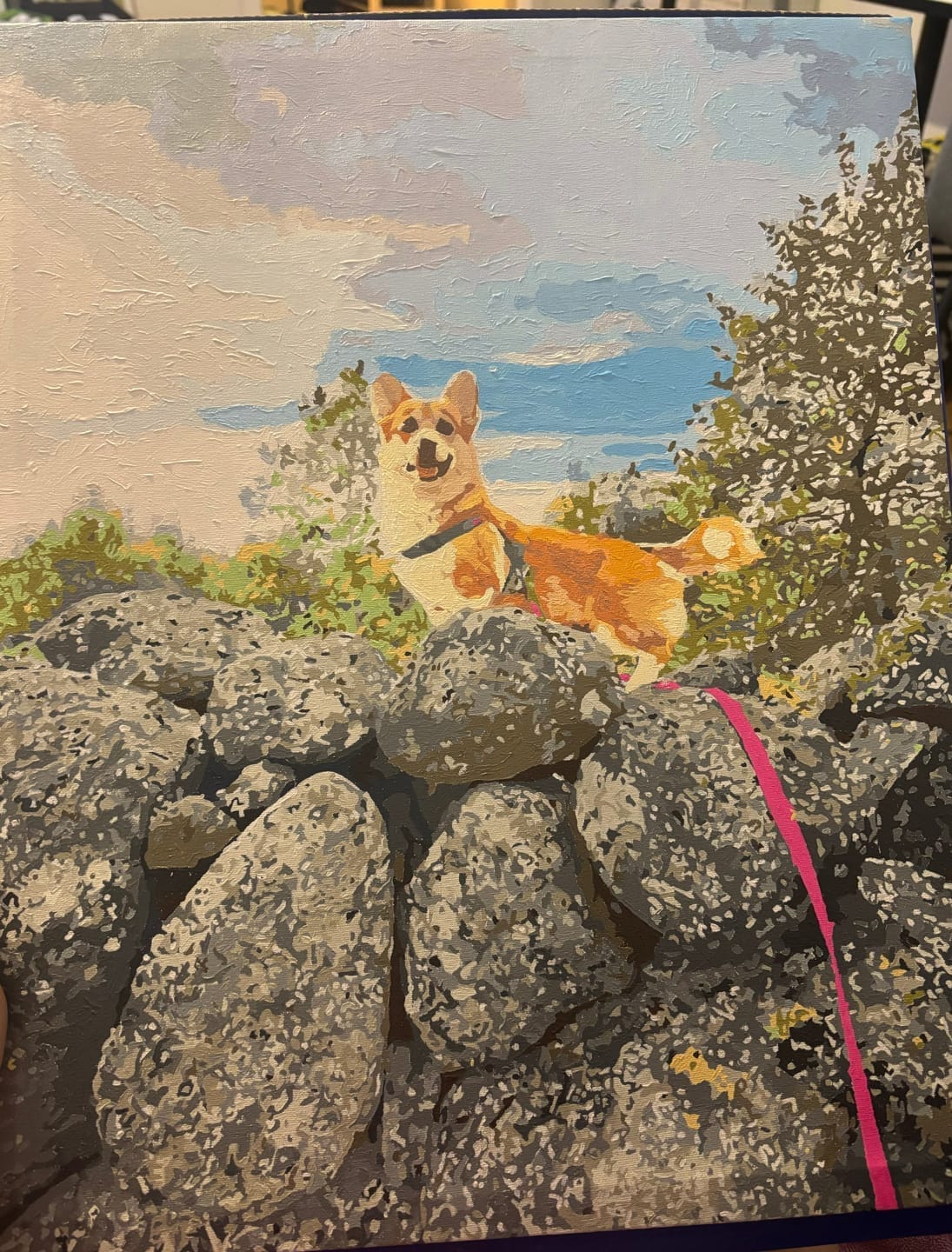 Customer photo review of Custom Pet Portrait – Paint by Numbers