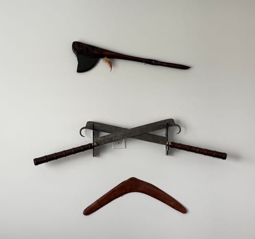 Customer photo review of Large Maori Tewhatewha on Stand with Greenstone Blade