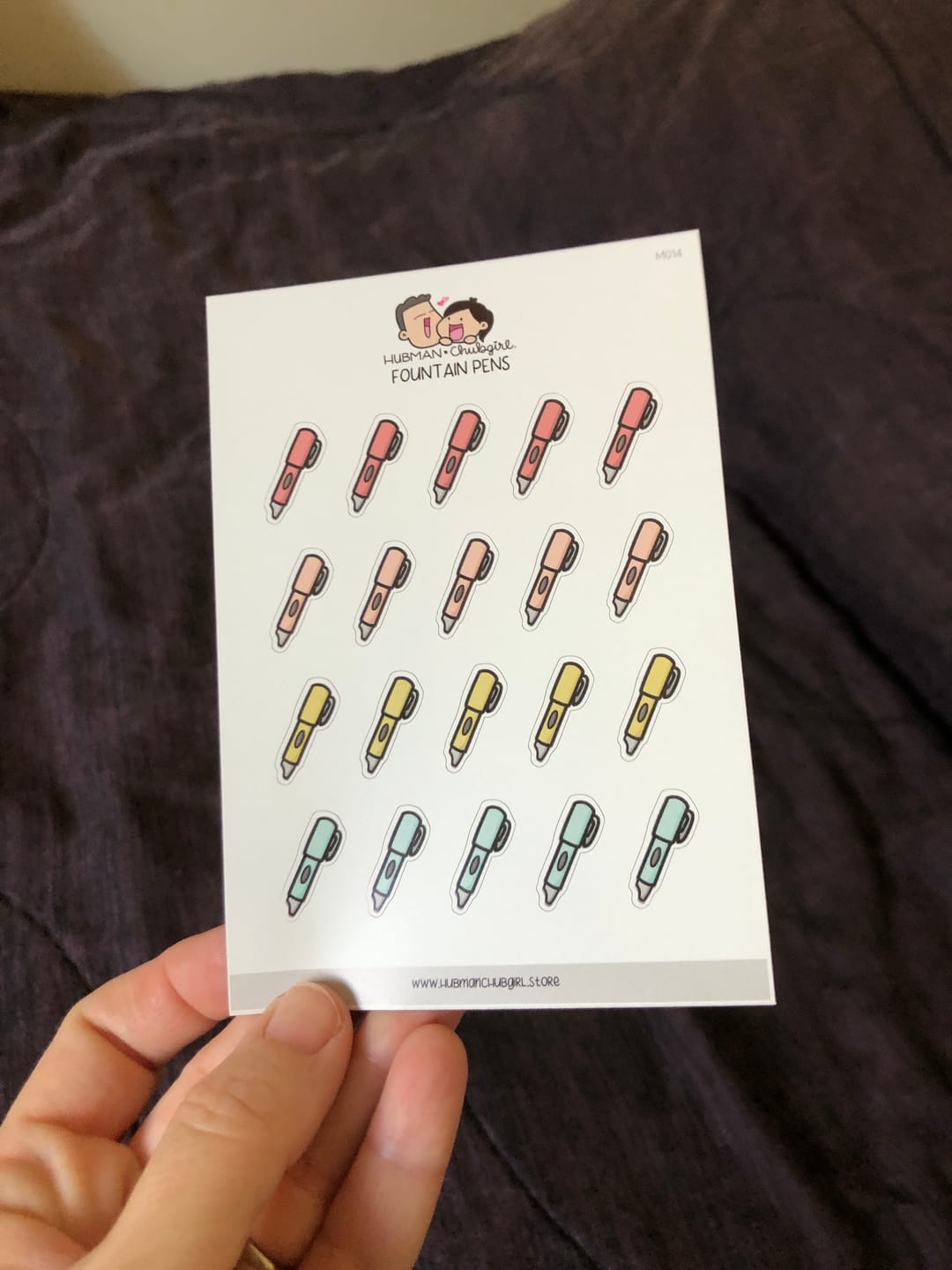 Customer photo review of Pink Fountain Pens Planner Stickers