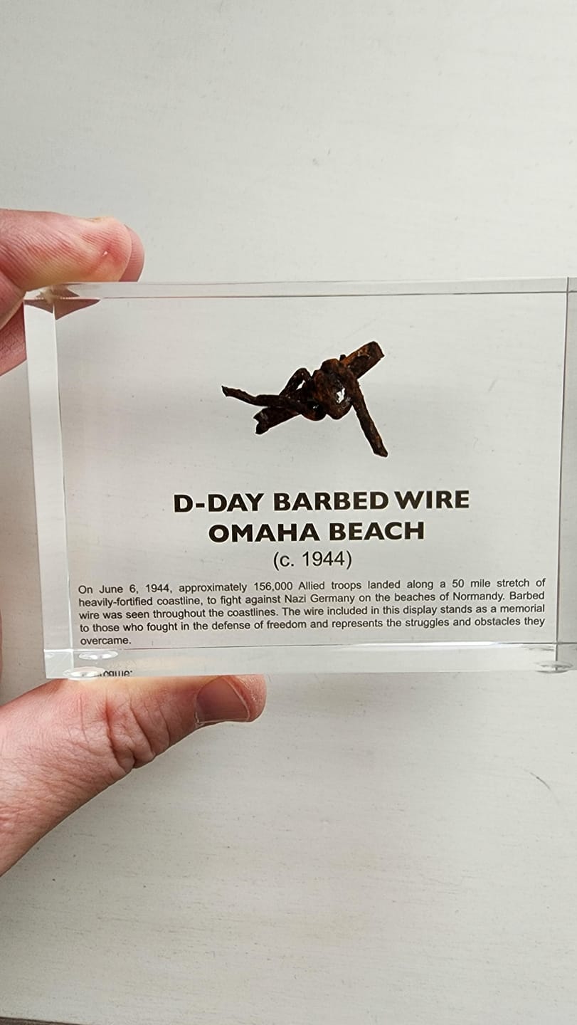 Customer photo review of D-Day Barbed Wire Artifact Display