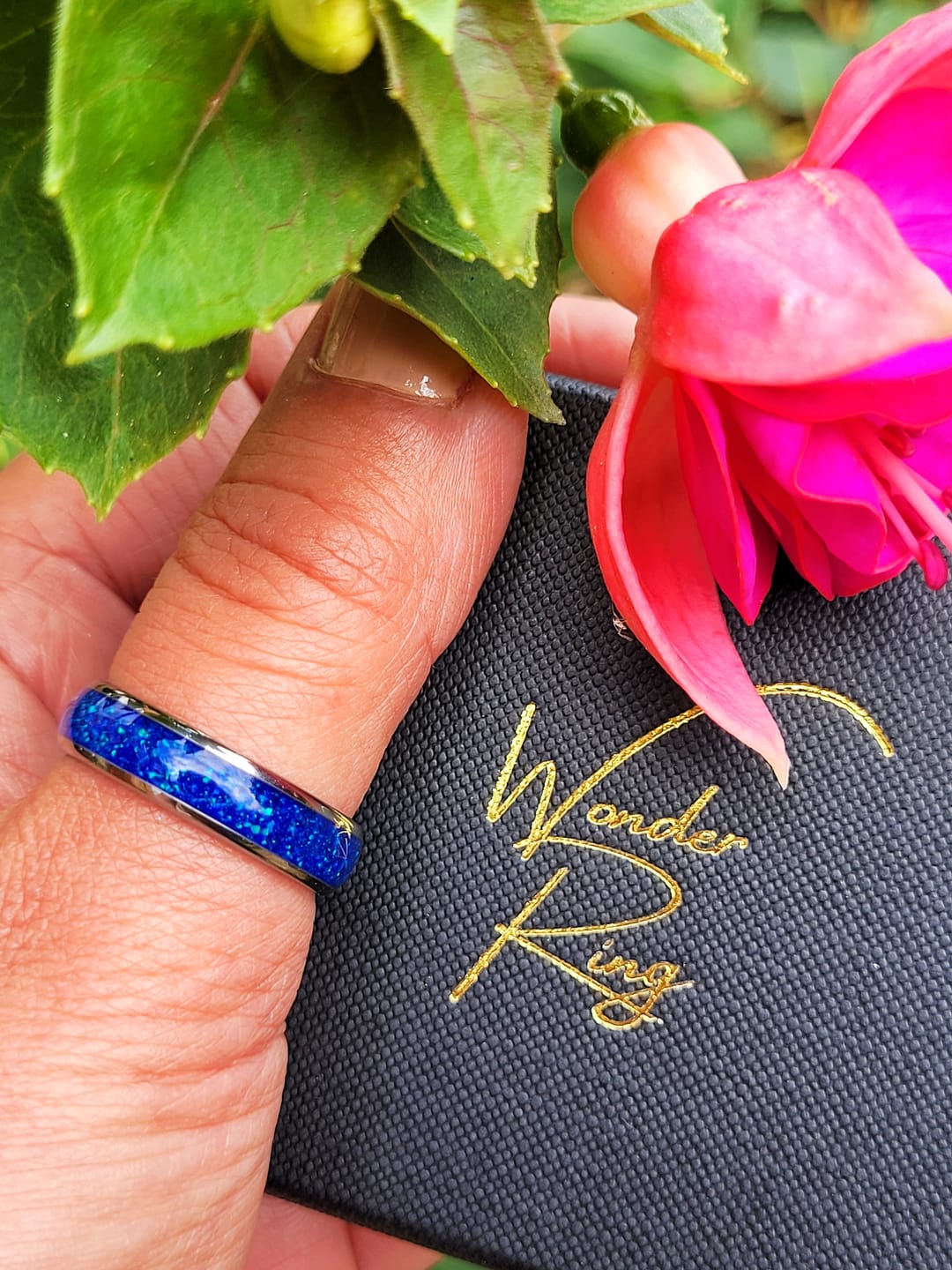 Customer photo review of The Blue Opal 6mm Wonder Ring
