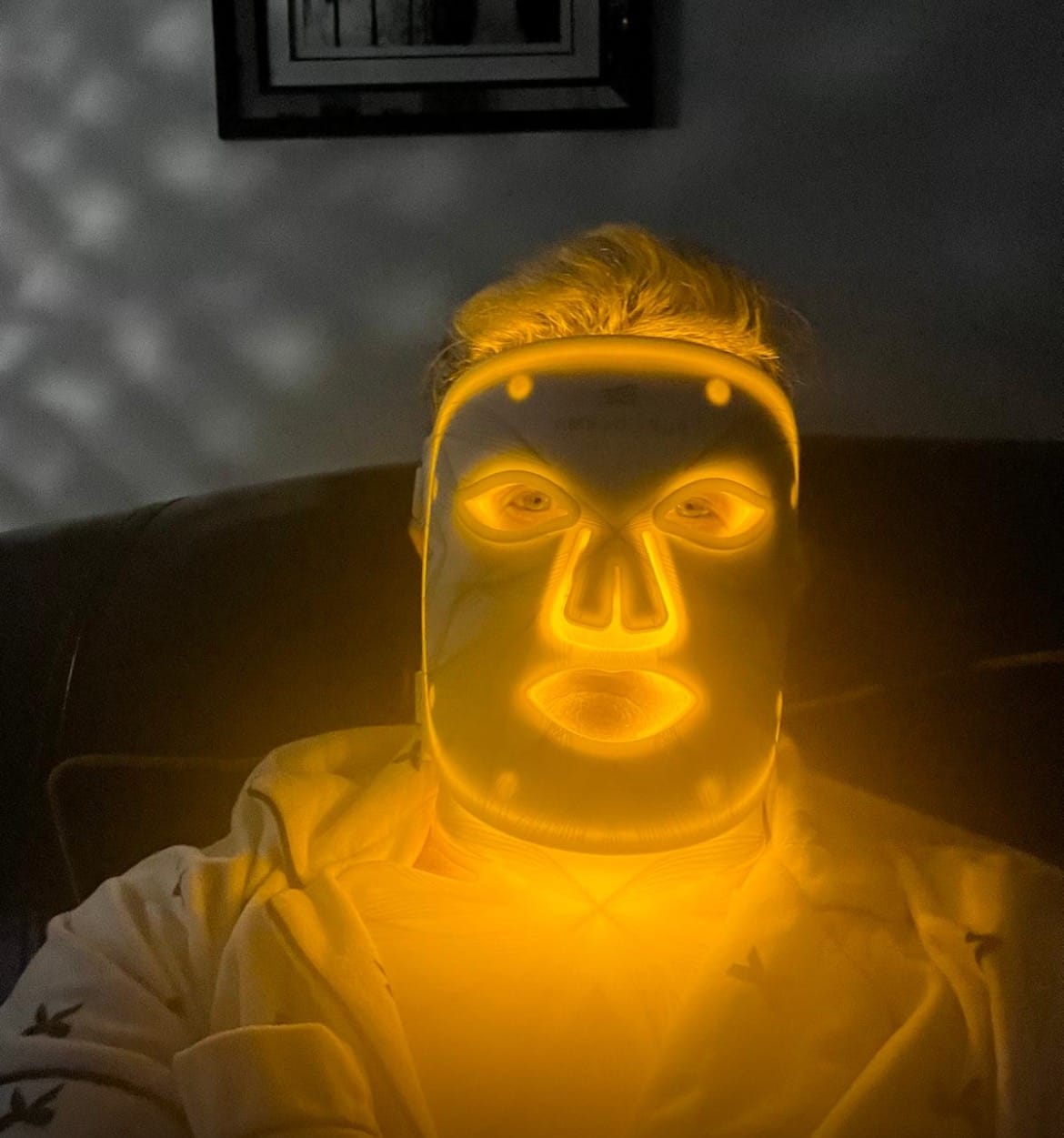 Customer photo review of LED Light Therapy Face, Neck & Décolletage Mask