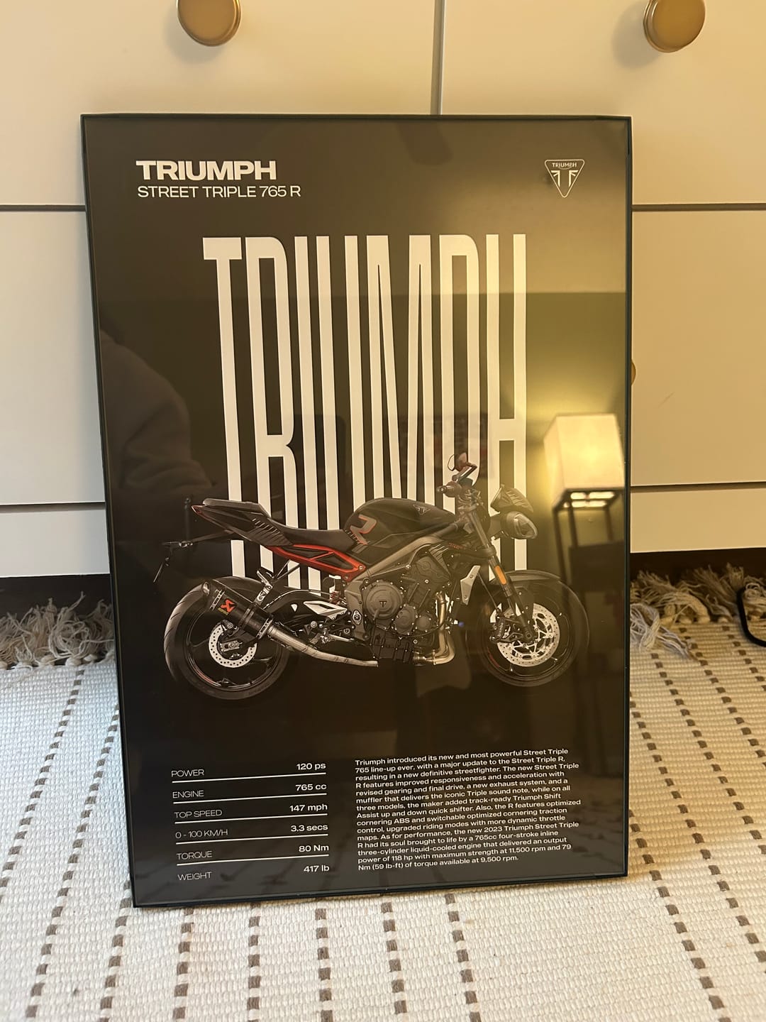Customer photo review of Editorial Custom Motorcycle Poster