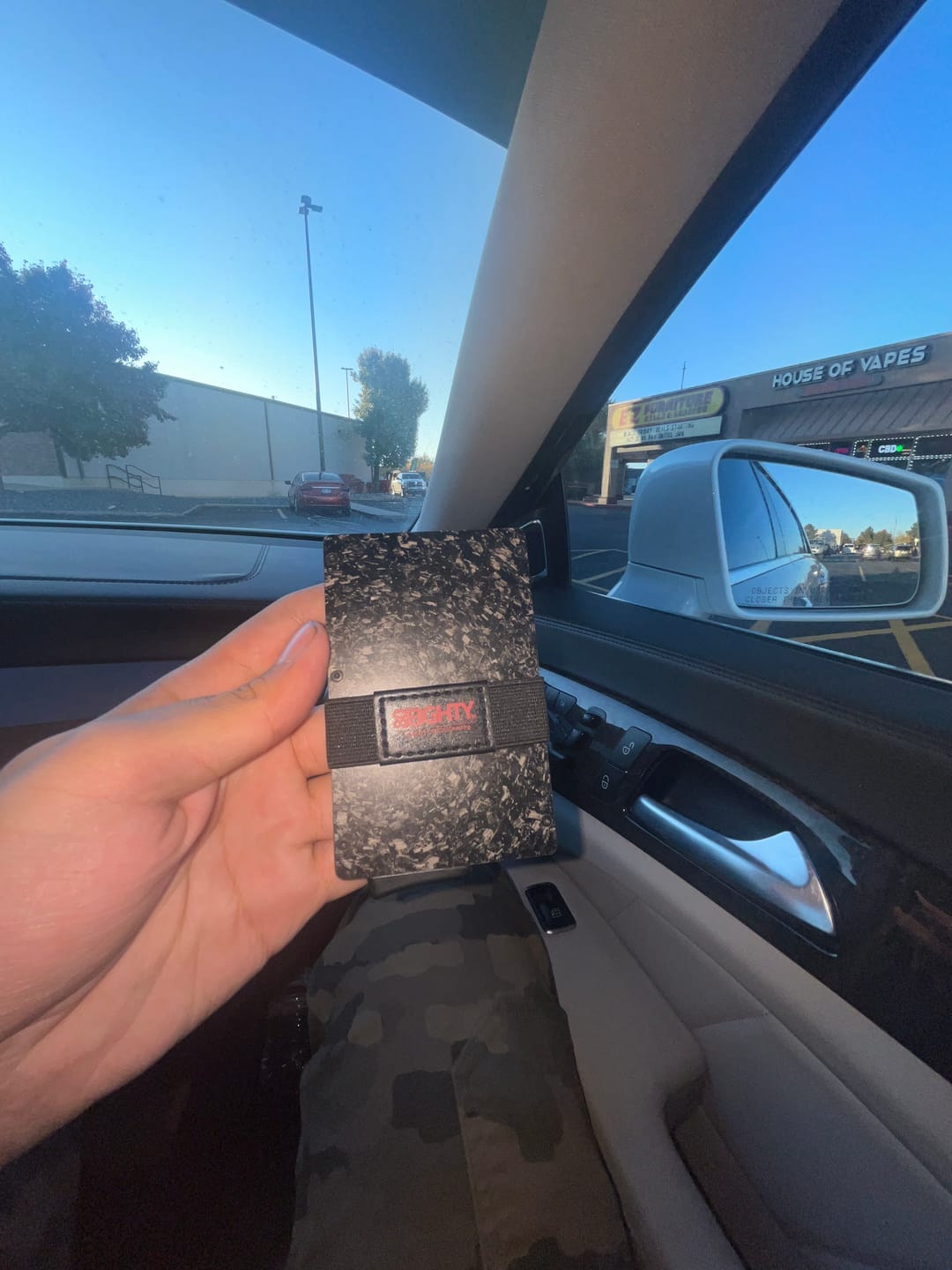 Customer photo review of 80Eighty® Minimalist Forged Carbon Wallet