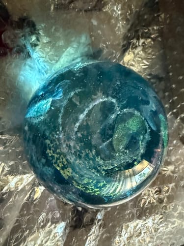 Customer photo review of Dichroic Explosion Orb with Cremation Ash