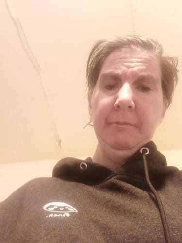 Customer photo review of It Will All Be Okay Finch Hoodie